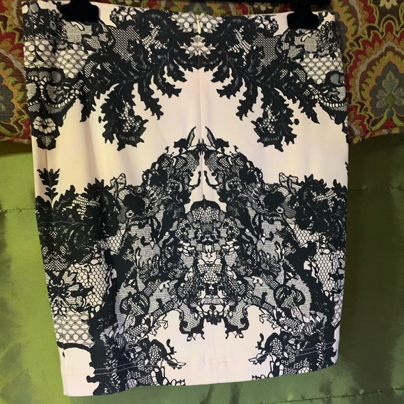 EUC Alexander McQueen Pink & Black Pencil Skirt - Picture 4 of 9